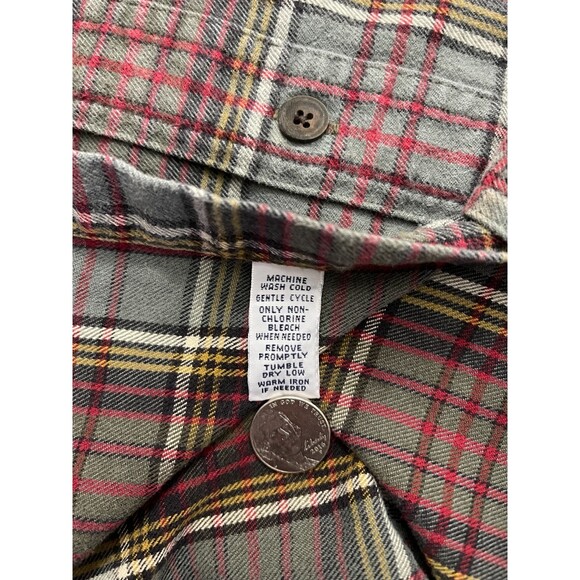 VTG Polo by Ralph Lauren Men's Military Western Style Flannel Work Shirt Size M - Picture 6 of 10